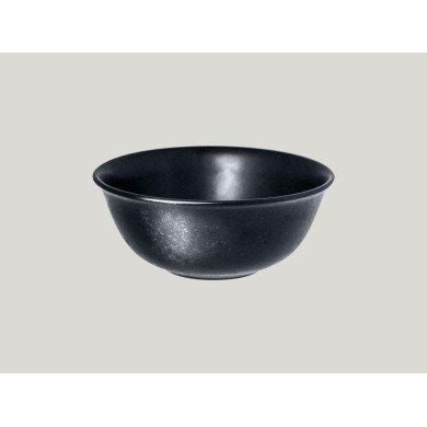 Bowl round black glazed Ø 16 cm Karbon Rak