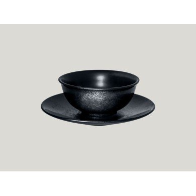 Bowl round black glazed Ø 12 cm Karbon Rak