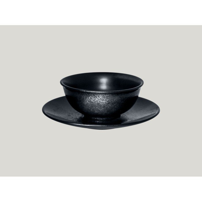 Bowl round black glazed Ø 12 cm Karbon Rak