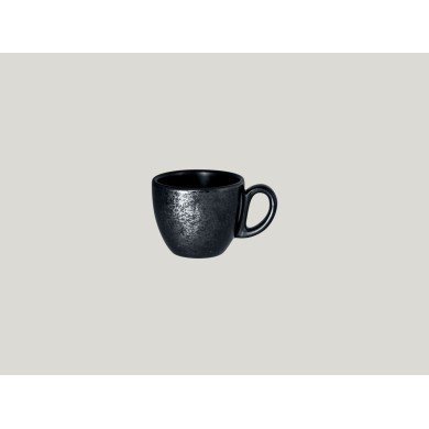 Espresso cup round black glazed 8 cl Ø 6.3 cm Karbon Rak