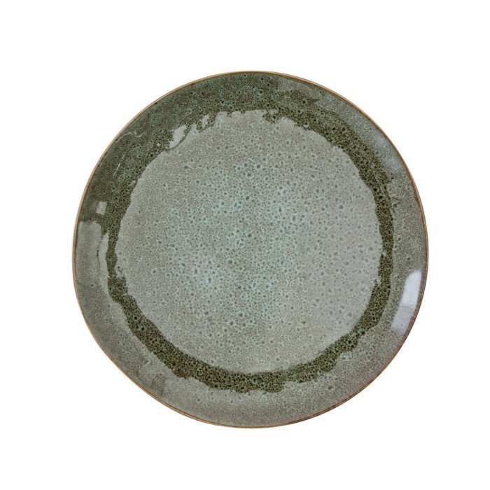 Dinner plate round green stoneware Ø 28 cm Sky Pro.mundi