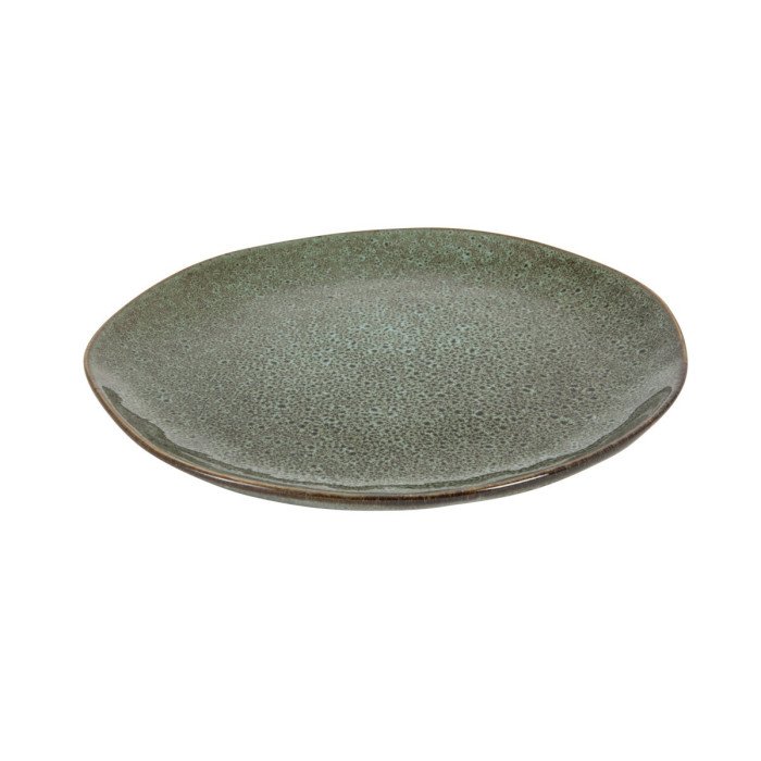 Dinner plate round green stoneware Ø 28 cm Sky Pro.mundi