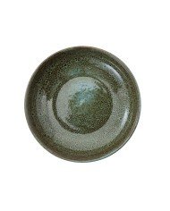 Soup plate round green stoneware Ø 22 cm Sky Pro.mundi