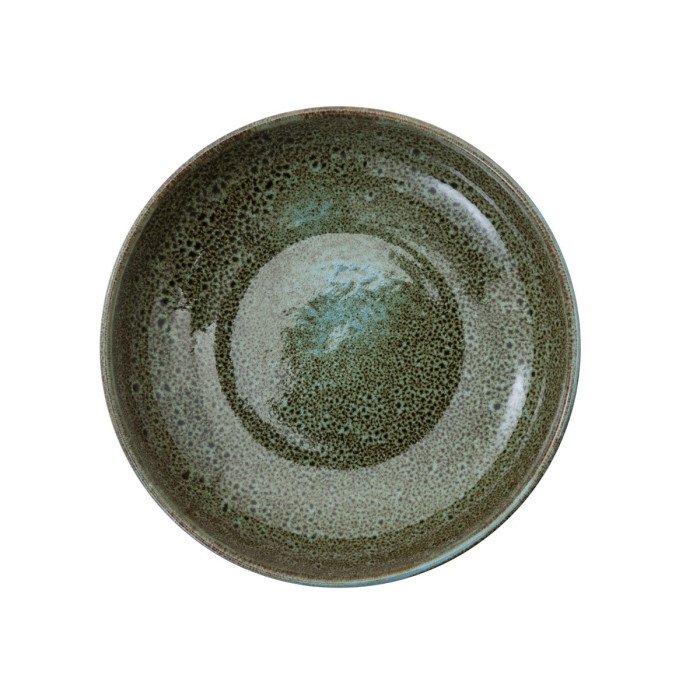 Soup plate round green stoneware Ø 22 cm Sky Pro.mundi