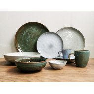 Dish round green stoneware Ø 14 cm Sky Pro.mundi