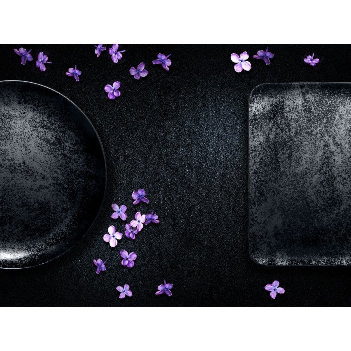 Dinner plate square black porcelain 24x24 cm Karbon Rak