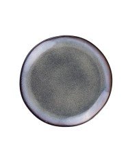 Flat coupe plate round grey stoneware Ø 27 cm Galaxy Pro.mundi