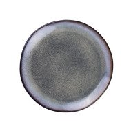 Flat coupe plate round grey stoneware Ø 27 cm Galaxy Pro.mundi