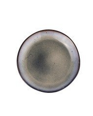 Flat coupe plate round grey stoneware Ø 21.5 cm Galaxy Pro.mundi