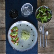 Soup plate round grey stoneware Ø 23 cm Galaxy Pro.mundi