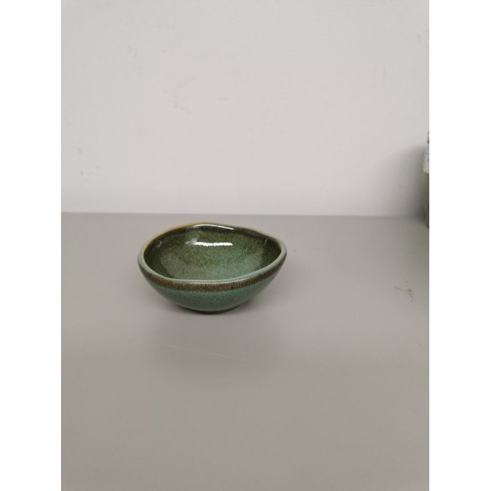 Bowl round green stoneware Ø 8.3 cm Sky Pro.mundi