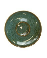 Saucer round green stoneware Ø 14 cm Sky Pro.mundi