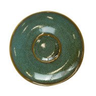 Saucer round green stoneware Ø 14 cm Sky Pro.mundi