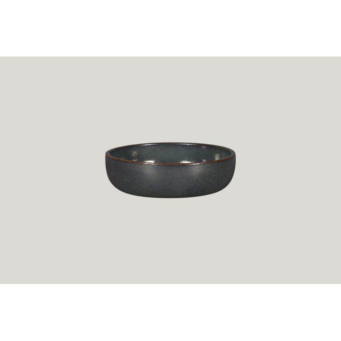 Soup plate round black porcelain Ø 16 cm Rakstone Ease Rak