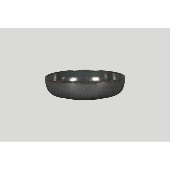 Soup plate round black porcelain Ø 20 cm Rakstone Ease Rak