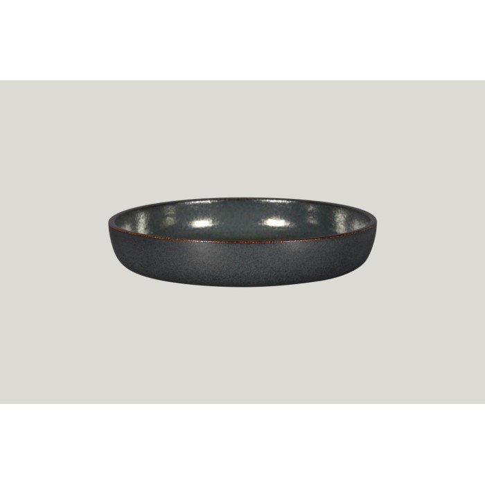 Soup plate round black porcelain Ø 24 cm Rakstone Ease Rak