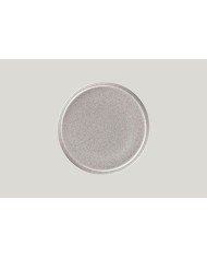 Flat coupe plate round grey porcelain Ø 24 cm Rakstone Ease Rak