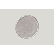 Flat coupe plate round grey porcelain Ø 24 cm Rakstone Ease Rak