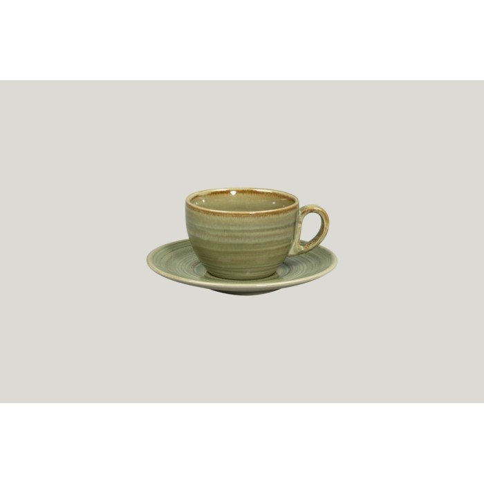 Teacup green porcelain 23 cl Ø 9 cm Rakstone Spot Rak