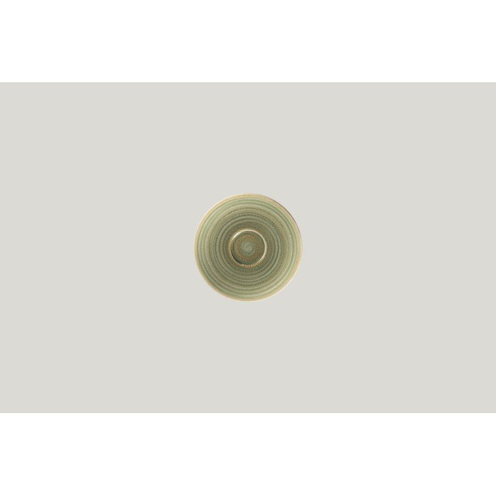 Expresso saucer round green porcelain Ø 12.5 mm Rakstone Spot Rak