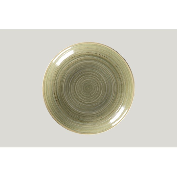 Soup plate round green porcelain Ø 28 cm Rakstone Spot Rak