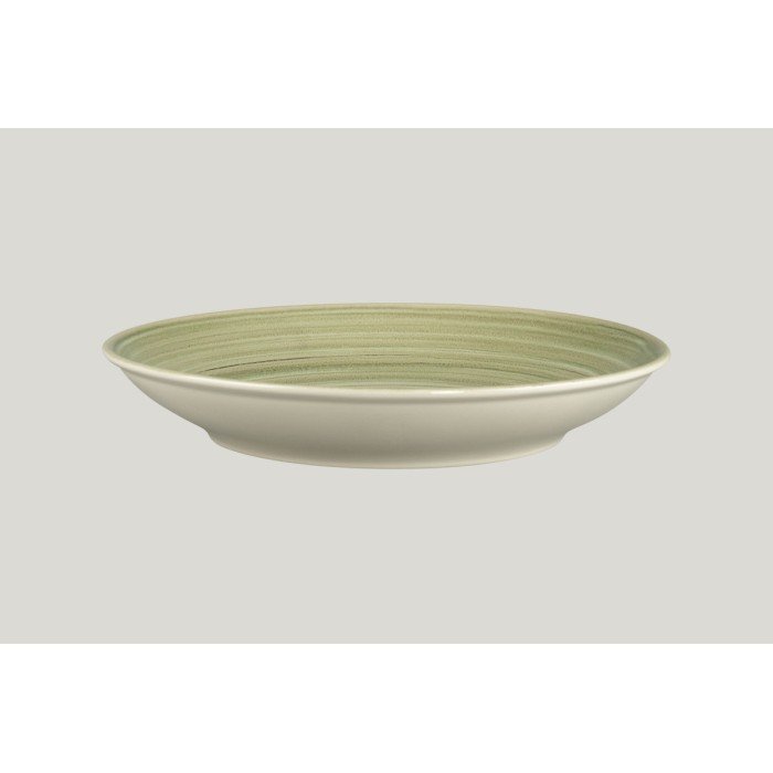 Soup plate round green porcelain Ø 28 cm Rakstone Spot Rak