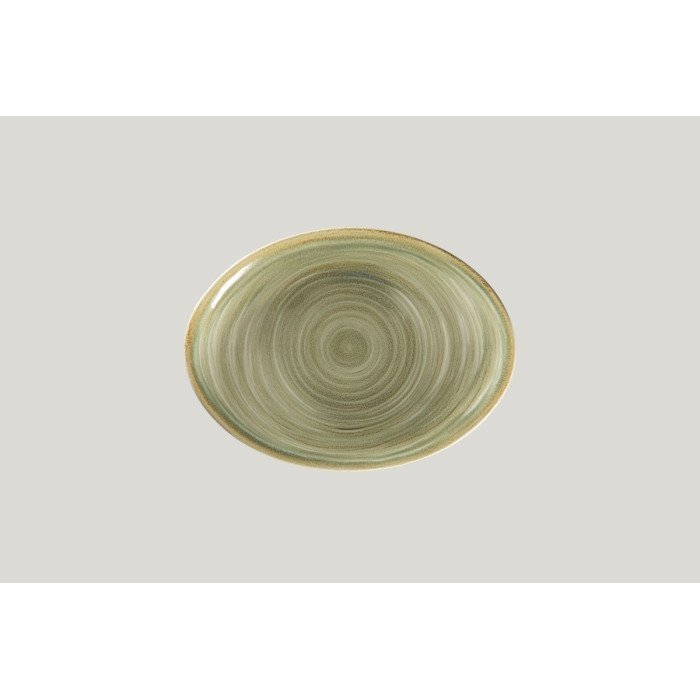 Dish oval green porcelain 26 cm Rakstone Spot Rak