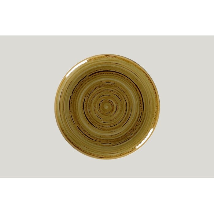 Flat coupe plate round beige porcelain Ø 27 cm Rakstone Spot Rak