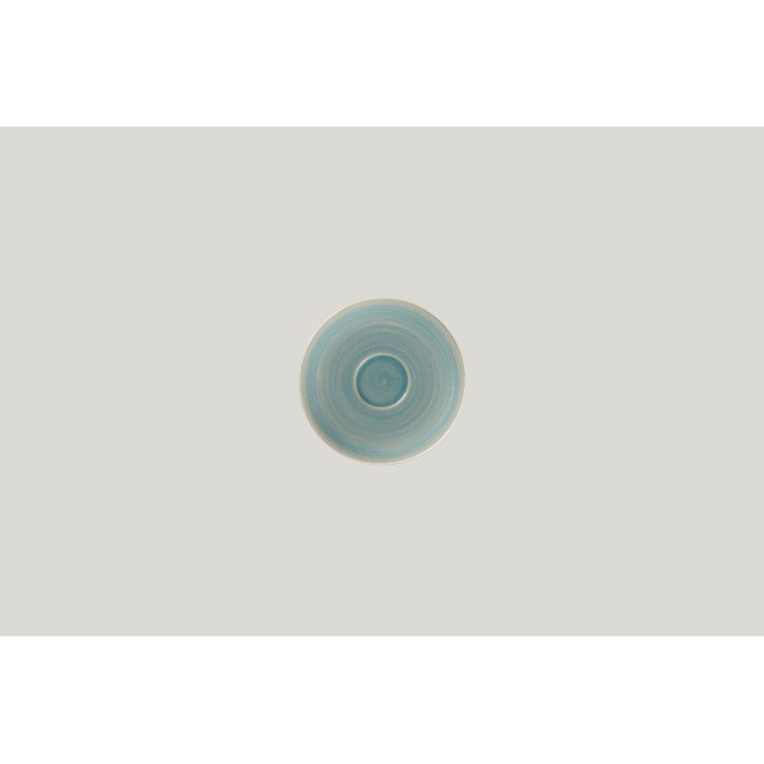 Expresso saucer round blue porcelain Ø 12.5 mm Rakstone Spot Rak