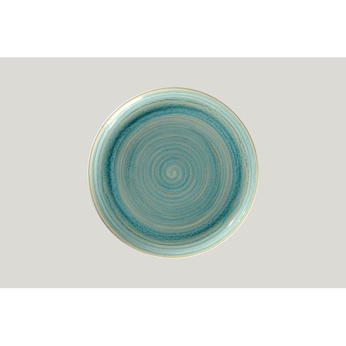 Flat coupe plate round blue porcelain Ø 27 cm Rakstone Spot Rak