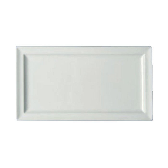 Dinner plate rectangular ivory glazed 38x21 cm Classic Gourmet Rak