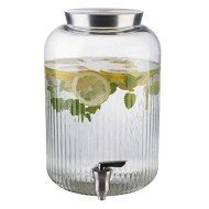 BEVERAGE DISPENSER 7L GLASS WITH HIGH QUALITY SST TAP CRYSTINOX 