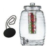 BEVERAGE DISPENSER BEEHIVE 9.5L GLASS WITH SST FAUCET