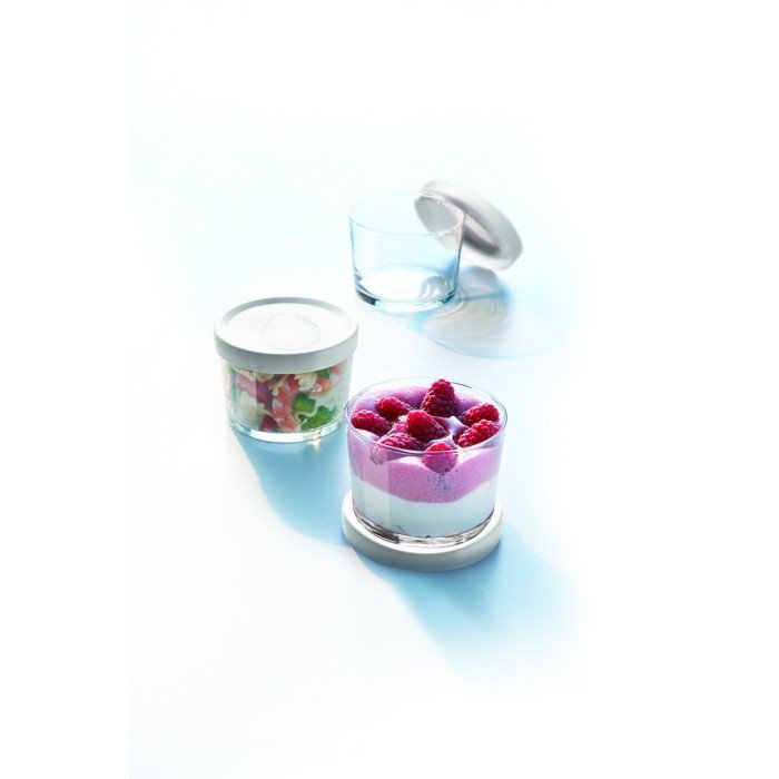 Cup with lid round transparent glass tempered Ø 8.2 cm Onctuose Arcoroc