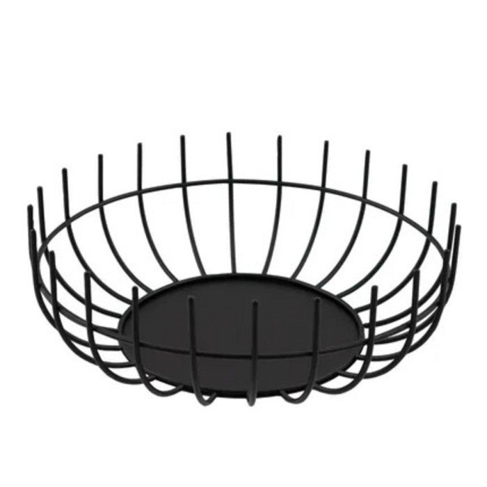 Bread basket steel black