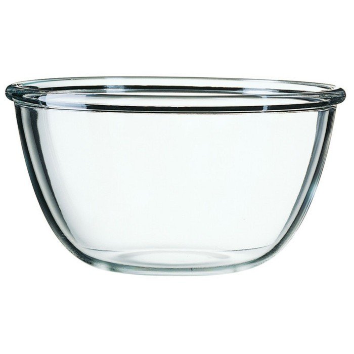 Salad bowl round transparent glass tempered Ø 24 cm Cocoon Luminarc