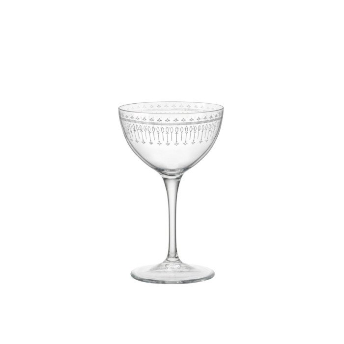 Martini cocktail glass 23.5 cl Novecento Art Deco Bormioli Rocco