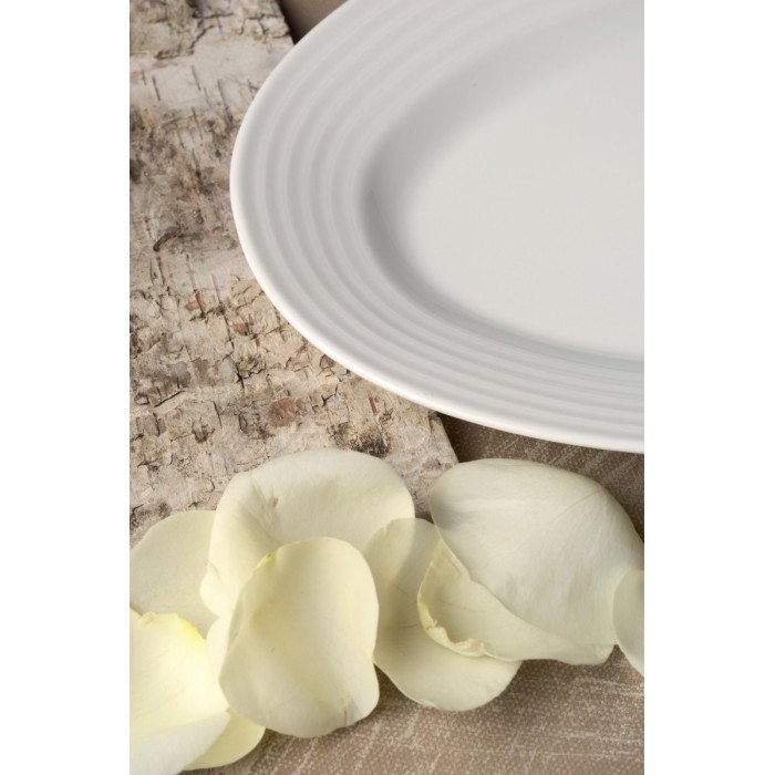 Dinner plate round ivory porcelain Ø 21 cm Rondo Rak