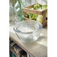 Salad bowl round transparent glass tempered Ø 24 cm Cocoon Luminarc