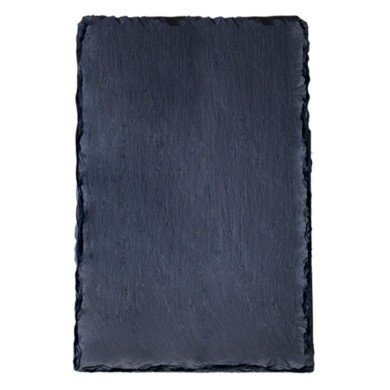 NATURAL SLATE RECTANGULAR PLATE SCALLOPED EDGE RECTANGULAR BLACK L30 X W20CM NATURAL SLATE 