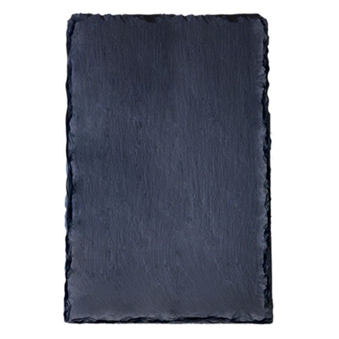 RECTANGULAR PLATE SCALLOPED EDGE RECTANGULAR BLACK L40 X W30CM NATURAL SLATE 