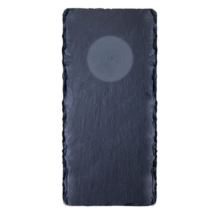 NATURAL SLATE RECTANGULAR PLATE WITH ROUND INDENT SCALLOPED EDGE ...