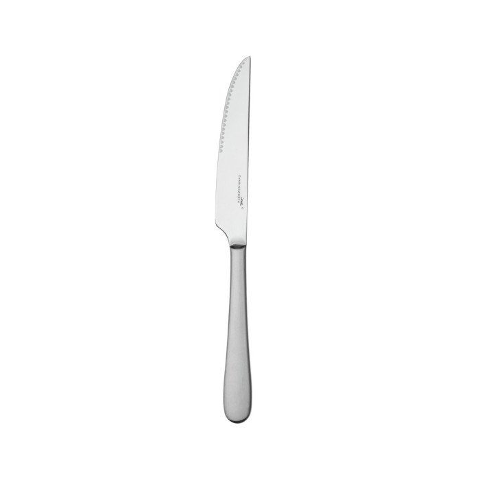 STEAK KNIFE THICK. 3.0MM STAINLESS STEEL MOGANO SATIN CHARINGWORTH