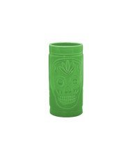 TIKI MUG GREEN 40CL SKULL/PINEAPPLE PORCELAIN