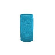 TIKI MUG TURQUOISE 40CL SKULL/PINEAPPLE PORCELAIN