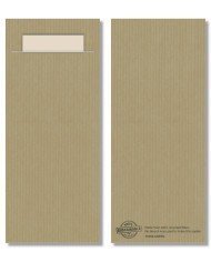 Sleeve beige cellulose wadding 8.5x20 cm Ecoline Pochettes Pro.mundi (100 units)
