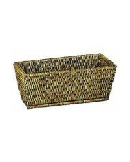 BREAD BASKET ANTIQUE  20X12XH9CM RATTAN