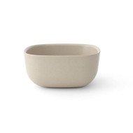 BOWL ROUNDED SQUARE STONE L10 X W10 X H4CM 25CL BAMBOO FIBREWARE EAT GUSTO NAT SPIRIT