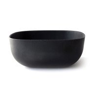 BOWL ROUNDED SQUARE BLACK L20 X W20 X H8CM 2L BAMBOO FIBREWARE EAT GUSTO NAT SPIRIT