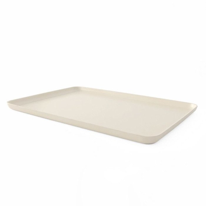 TRAY RECTANGULAR WHITE L45 X W33 X H2CM BAMBOO FIBREWARE EAT FRESO NAT SPIRIT